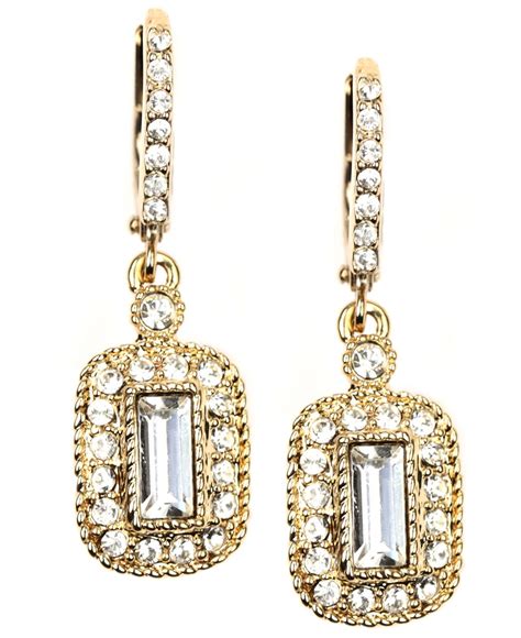 givenchy gold stud earrings|Givenchy crystal drop earrings.